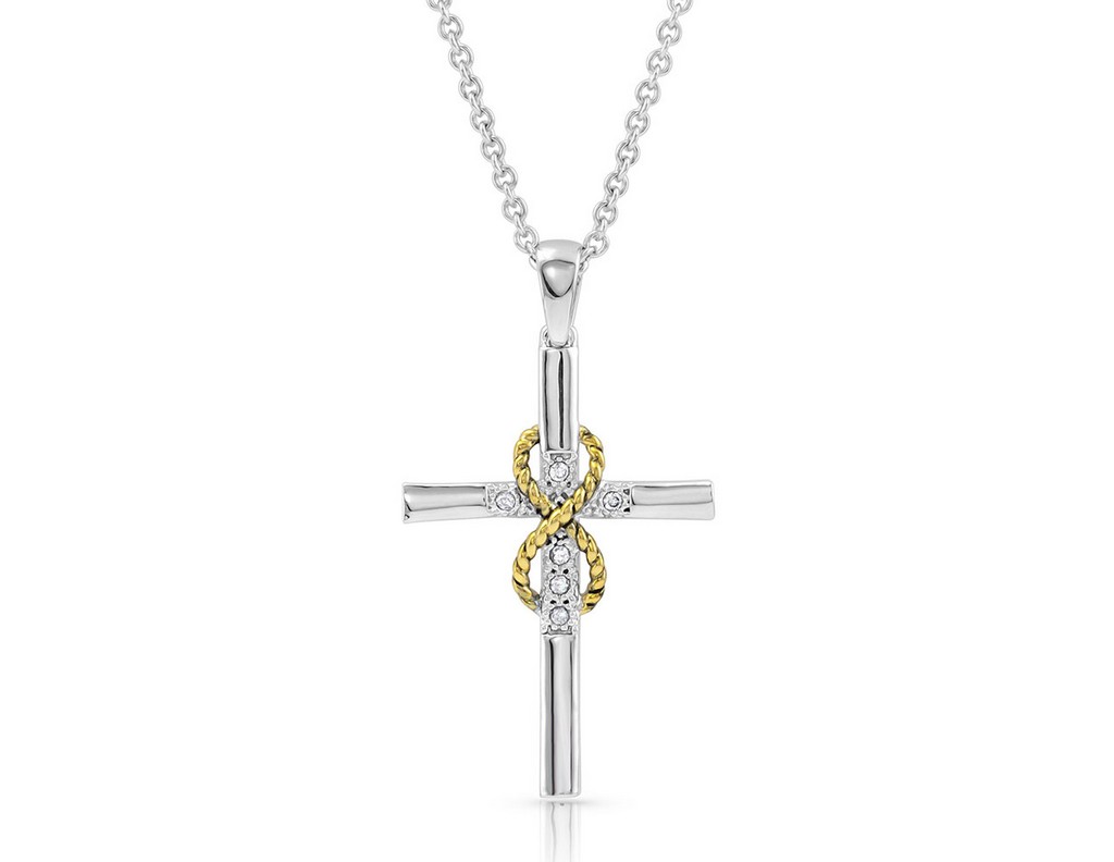 Montana Silversmiths Necklace Womens Eternal Faith Cross 19" NC4728