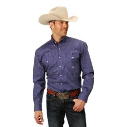 Roper Western Shirt Mens L/S Foulard Button Purple 03-001-0325-0378 PU