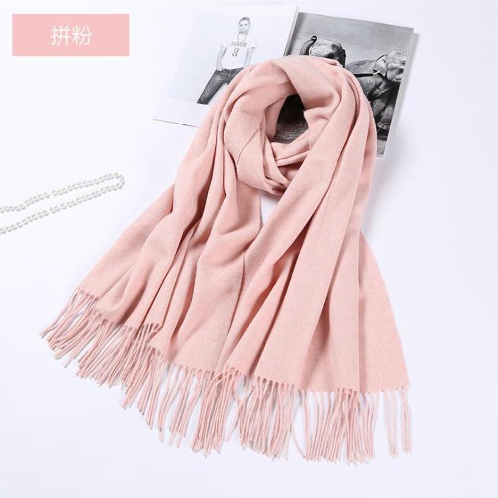 Myafashion Women Soft Pashmina Silk Classic Solid Cashmere Wool Shawl Scarf Stole Wrap 1p