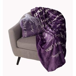 General Tires Blankiegram Hugs Throw Blanket The Perfect Caring Gift Purple Soft Cozy New General Tires Blankiegram Hugs Throw Blanket The Perfect Caring Gift Purple Soft Cozy New