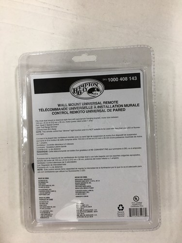 Hampton Bay 9050h Ceiling Fan Wall Control