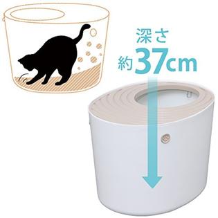 Iris Iris Ohyama Iris Top Entry Cat Litter Box White Punt 530 W