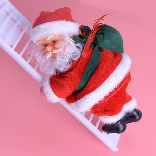 Generic Musical Climbing Ladder Santa Claus Christmas Figurine