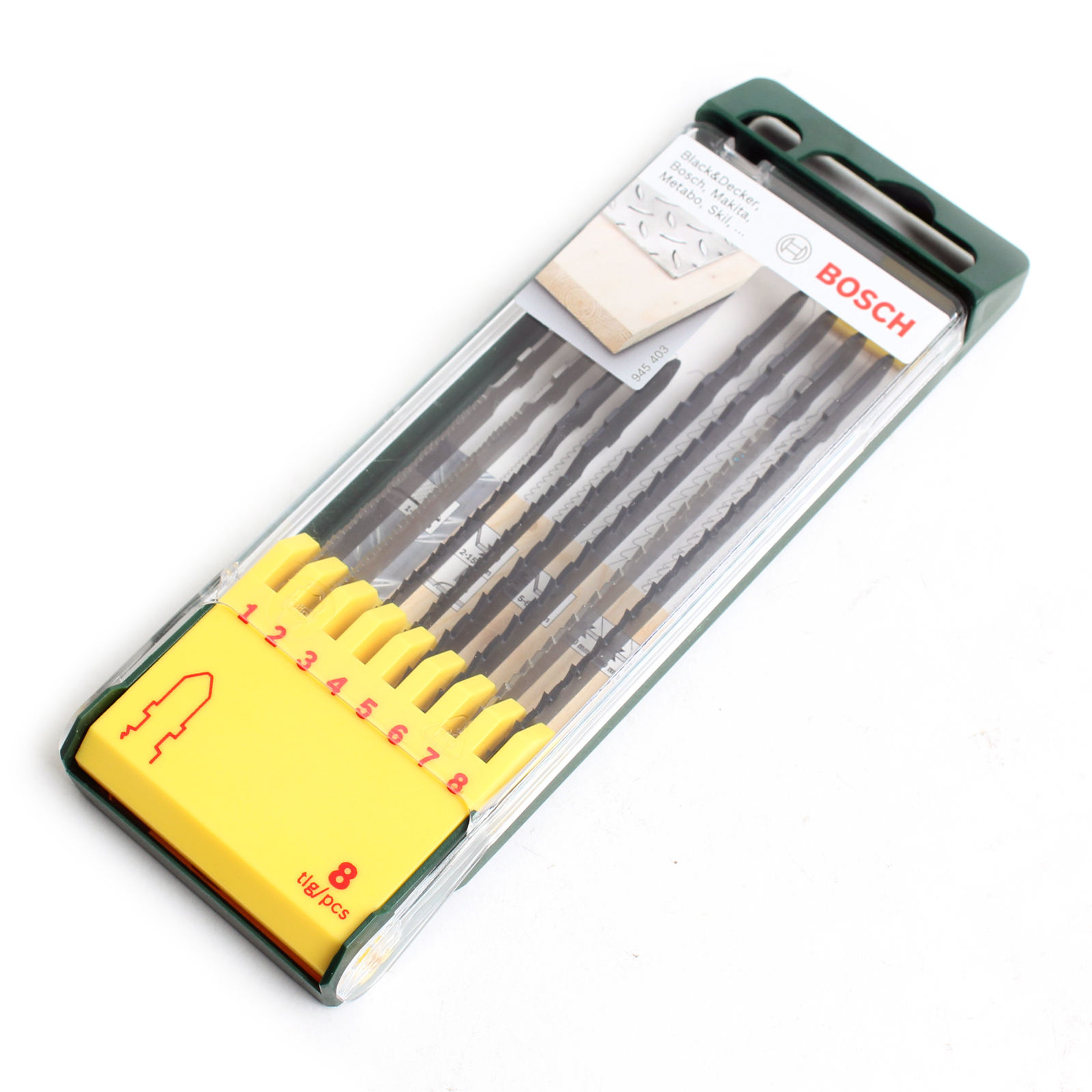 Bosch Jigsaw Blade Set For Wood Metal Plastic Cutting 8 Pcs