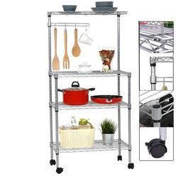 Kitchen Microwave Cart Kinbor 3 Tier Kitchen Baker S Rack Microwave Cart Oven Stand Storage W 4 Hanging