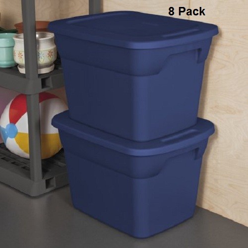 8 Plastic Storage Containers 18 Gallon Sterilite 8 Plastic Storage Containers 18 Gallon Sterilite