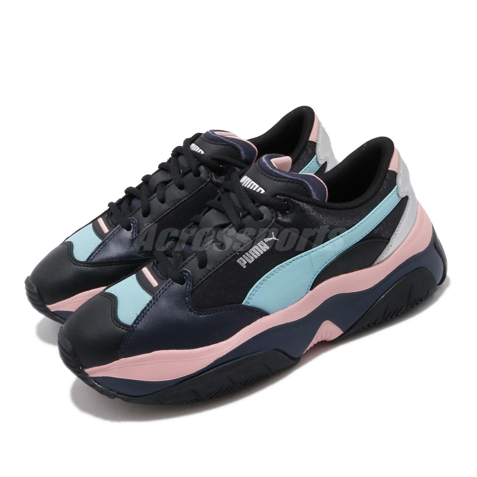 Puma Storm Y Metallic Wns Black Blue Pink Women Lifestyle Daddy Shoes 01