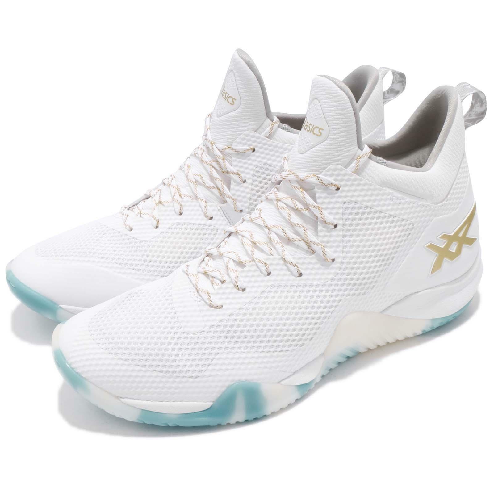 Asics Asics Blaze Nova Hi White Gold Blue Gel Men Basketball Shoe Sneakers Tbf31g 0194 Asics Asics Blaze Nova Hi White Gold Blue Gel Men Basketball Shoe Sneakers Tbf31g 0194
