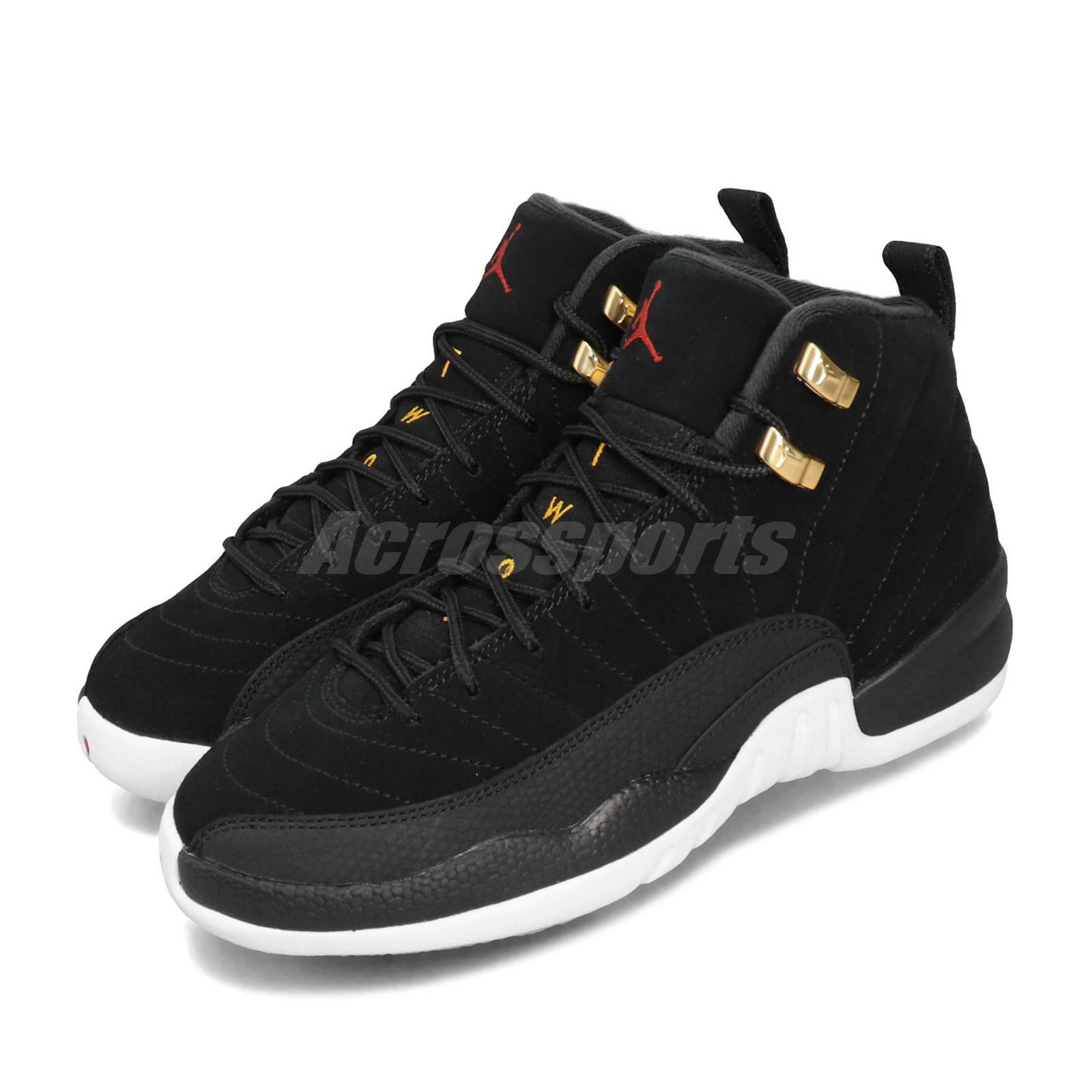 Nike Air Jordan 12 Retro Bg Reverse Taxi Black White Aj12 Women Youth 017