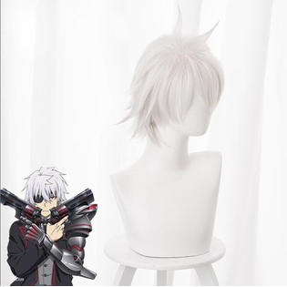 Ping2 ありふれた職業で世界最強 Hajime Nagumo Gray White Short Anti Warping Cosplay Anime Wig 493c