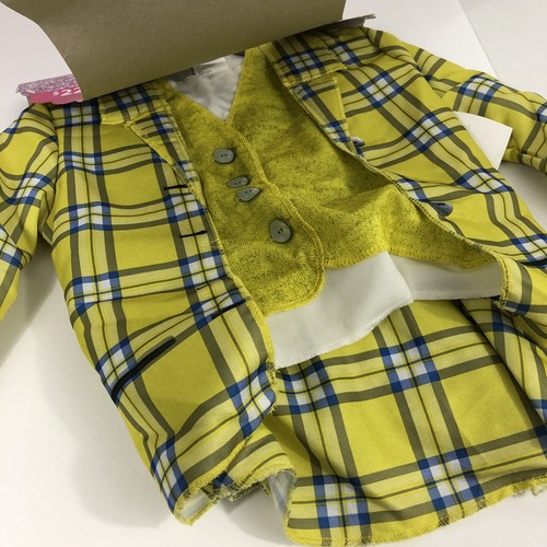 Disguise Clueless Cher Yellow Plaid Deluxe 2 Piece Set Costume Girl Size Medium 8 10