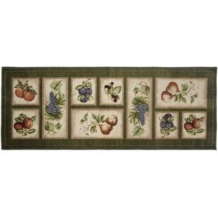 Mayberry Rugs 2x5 Kitchen Runner Rug Green Beige Washable Mat