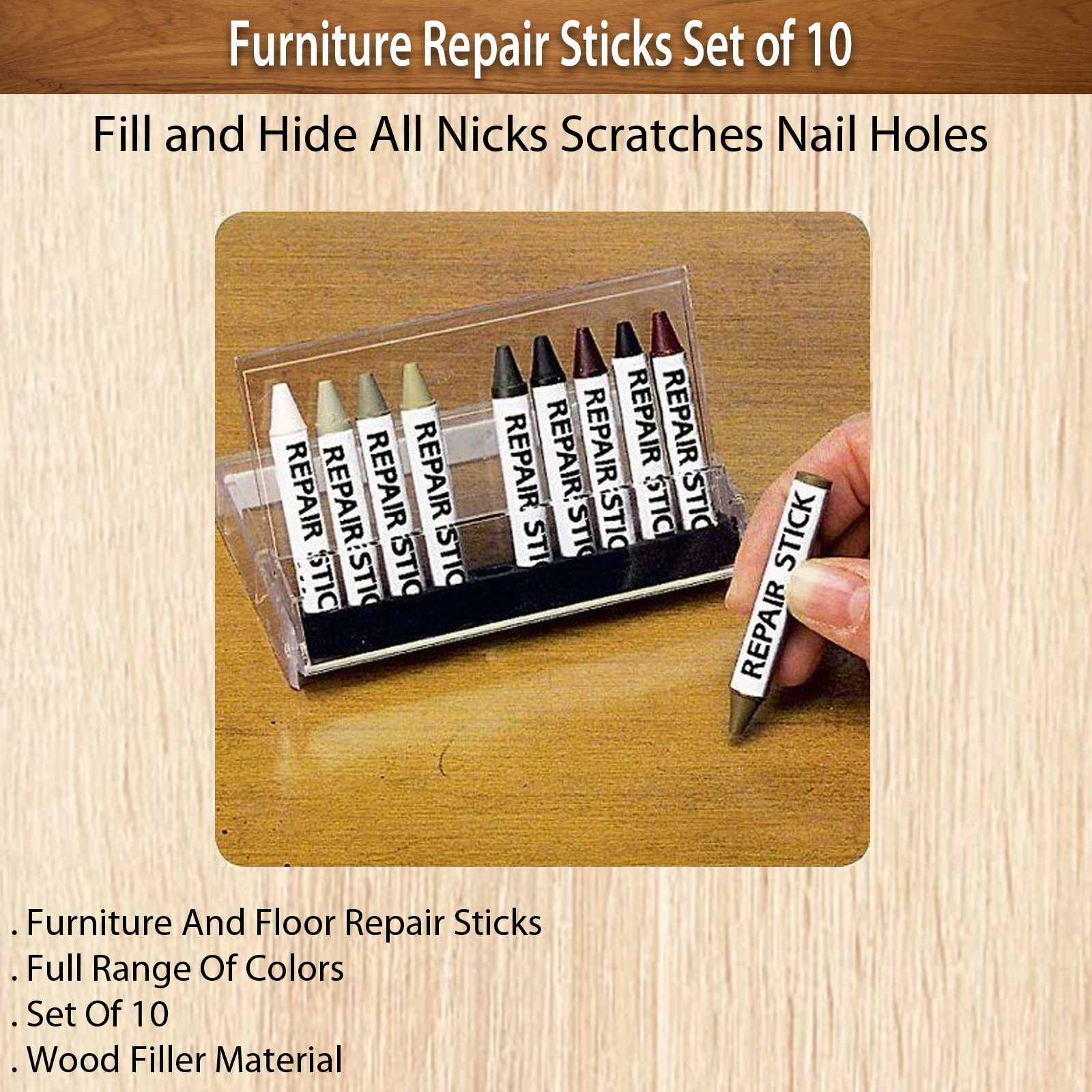 TV Direct Furniture Repair Sticks Set of 10