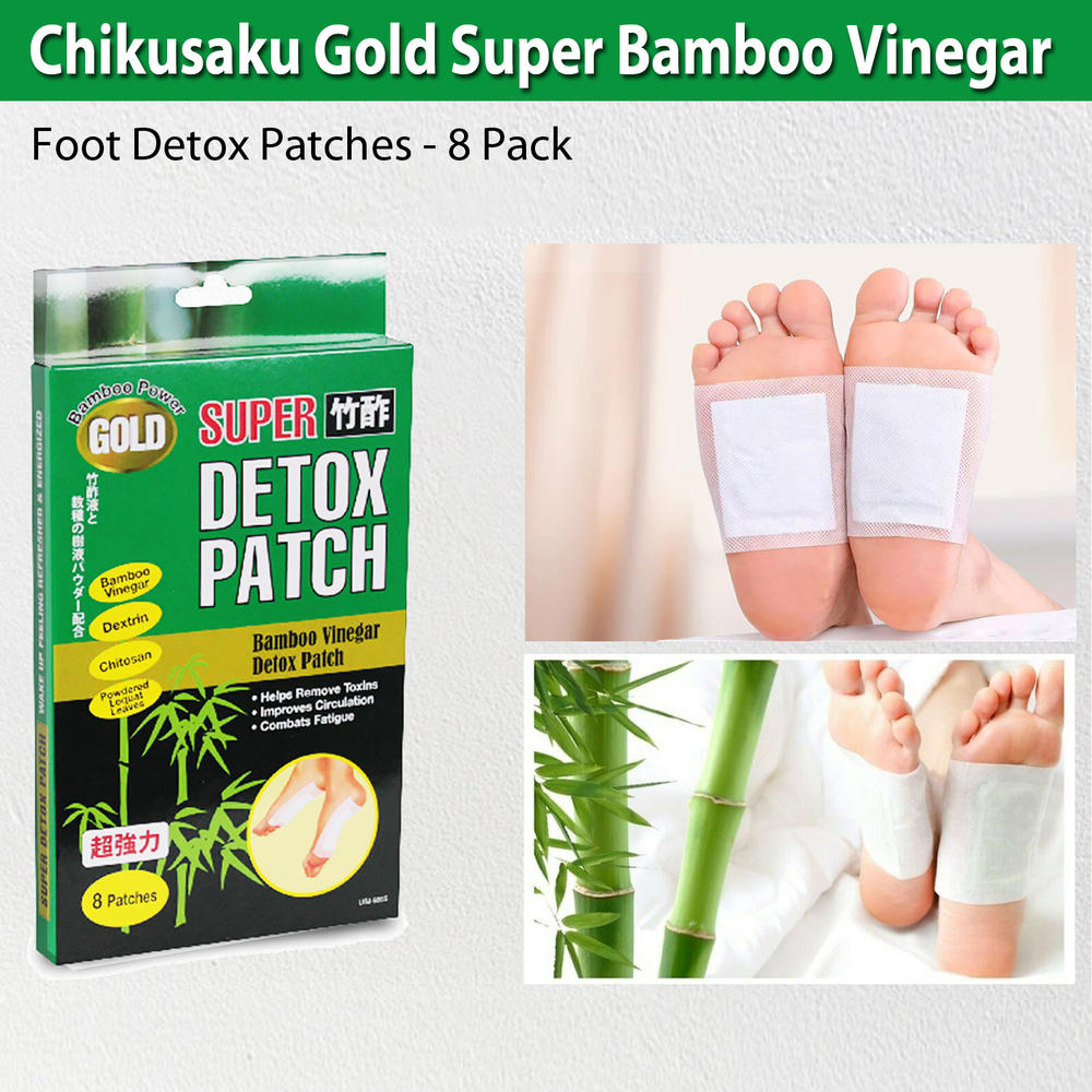Gold Super Bamboo Chikusaku Gold Super Bamboo Vinegar Foot Detox Patches - 8 Pack