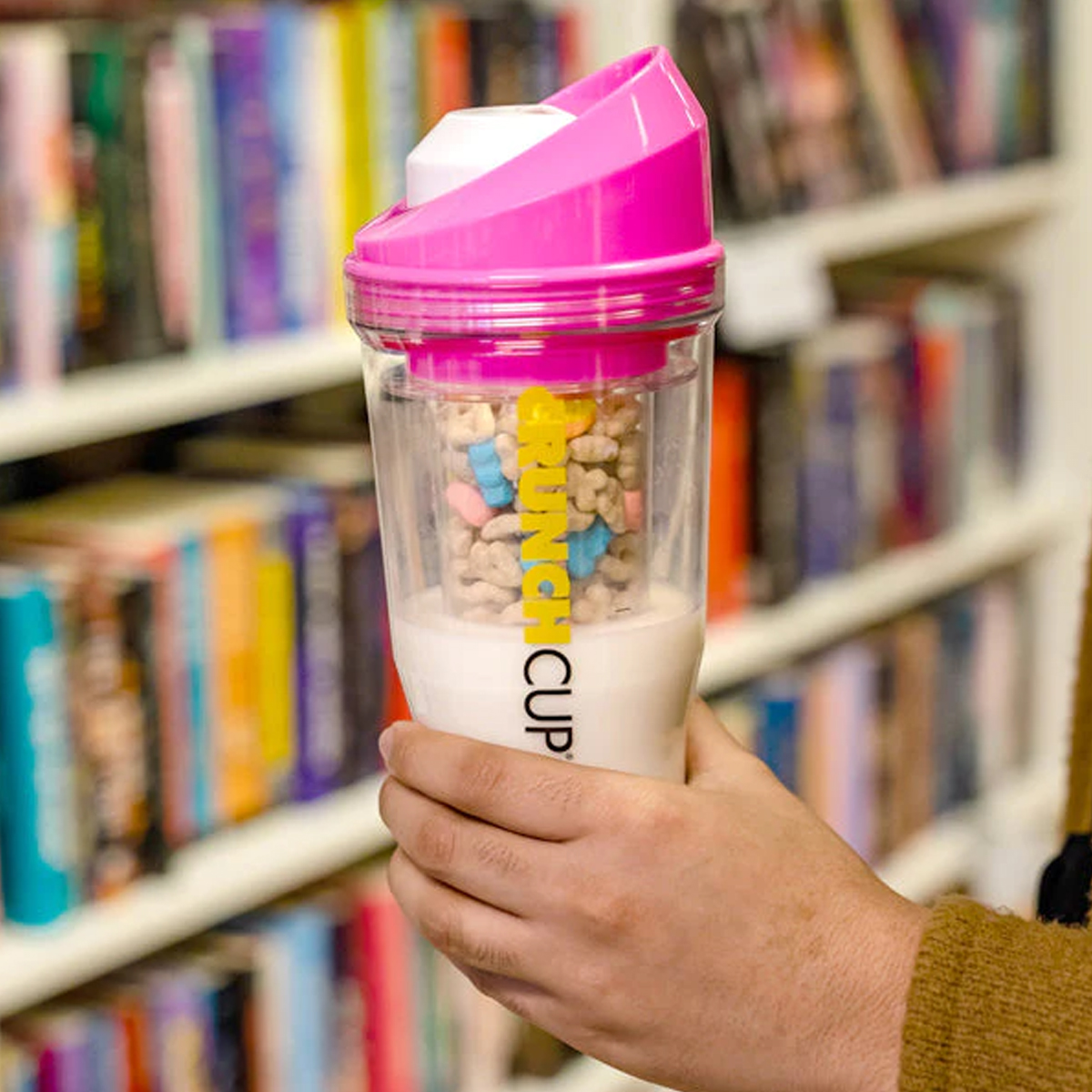 The CrunchCup XL - A Portable Cereal Cup  -  Pink