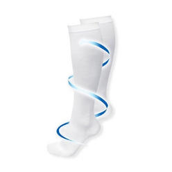 Ontel Miracle Socks Anti-fatigue Compression Socks, White- Small/Medium