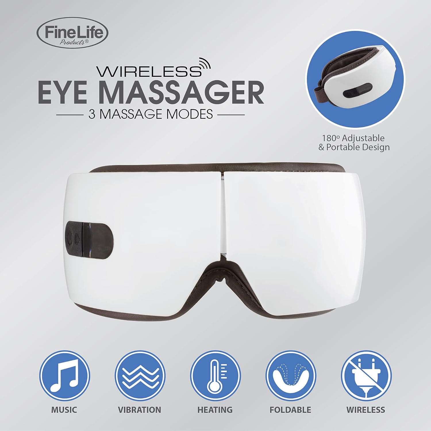 VistaTech Wireless Eye Massager - 3 Massage Modes