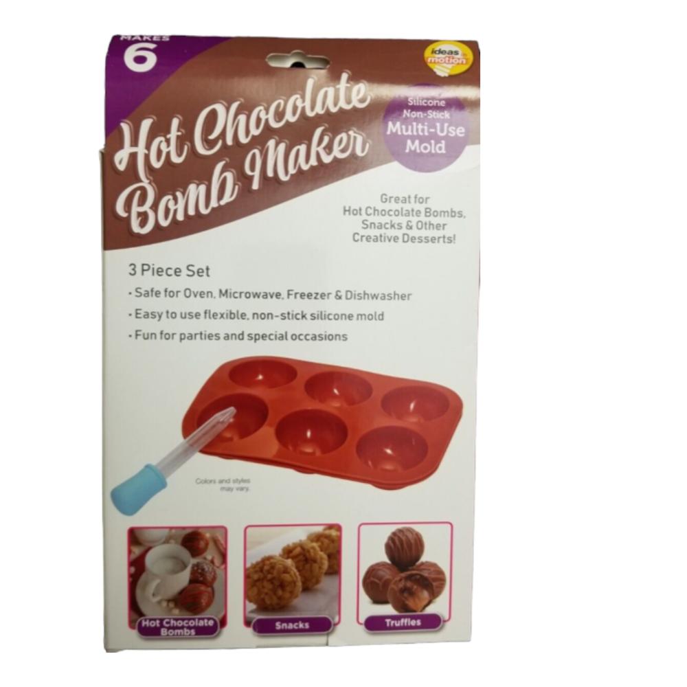 Ideas In Motion Hot Chocolate Bomb Maker with Bonus Dropper for Drizzle & Flavors