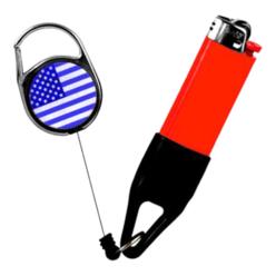 Lighter Leash Retractable Lighter Holder - Back the Blue Flag - Standard Size(1)