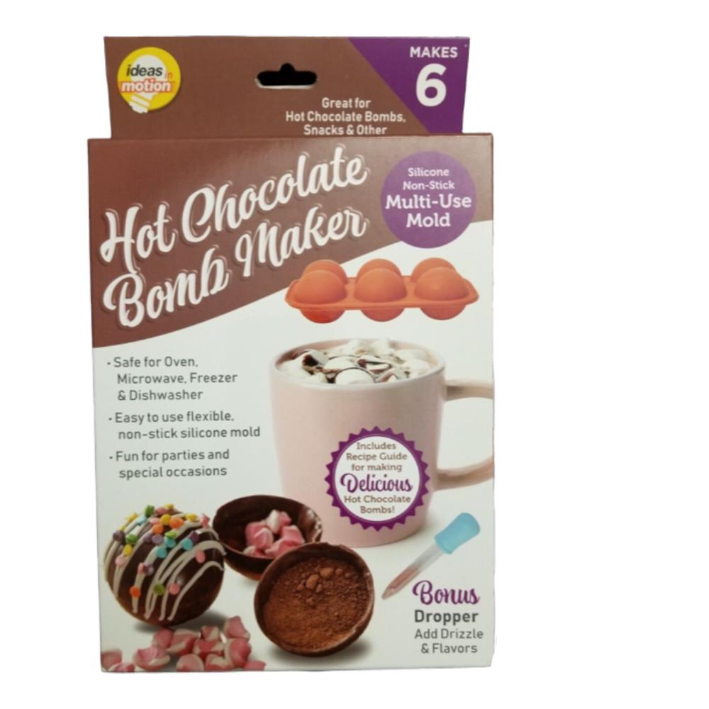 Ideas In Motion Hot Chocolate Bomb Maker with Bonus Dropper for Drizzle & Flavors