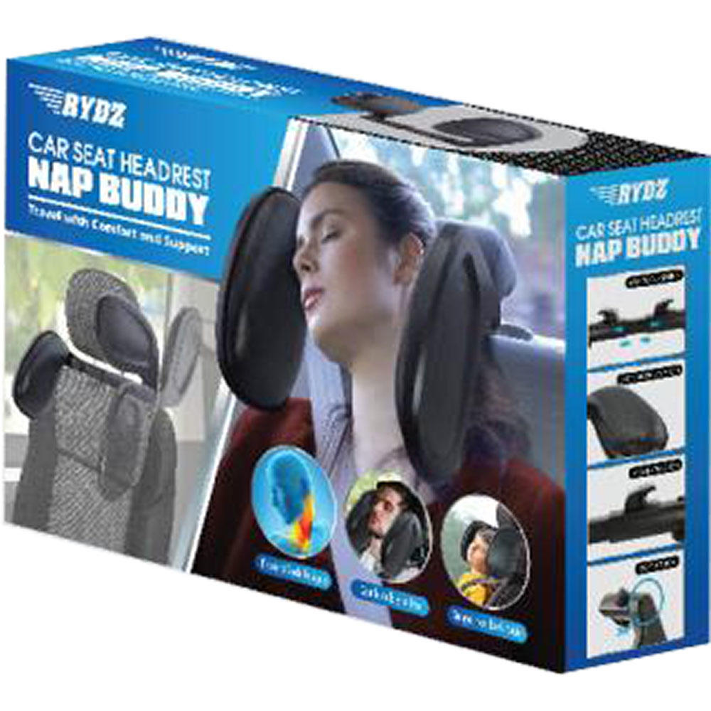 RYDZ Car Seat Headrest Nap Buddy - Travel with Comfort and Support