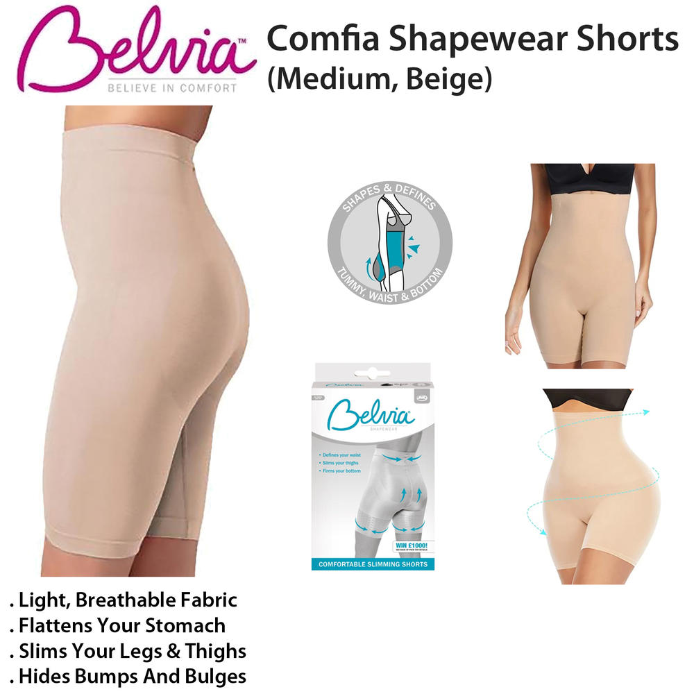 Comfia Shapewear Shorts (Medium, Beige)