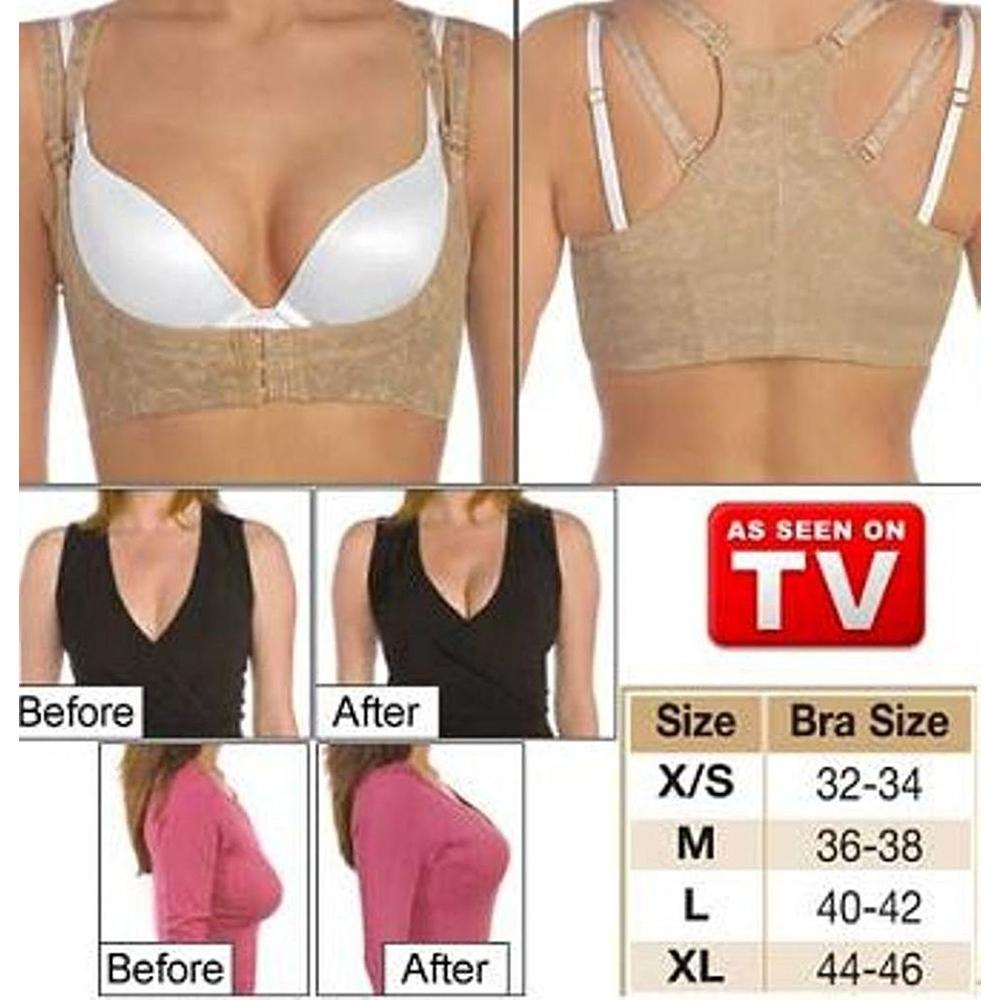 As Seen On TV Chic Shaper Perfect Posture Bra Top-Nude Extra L(Size 44-46)