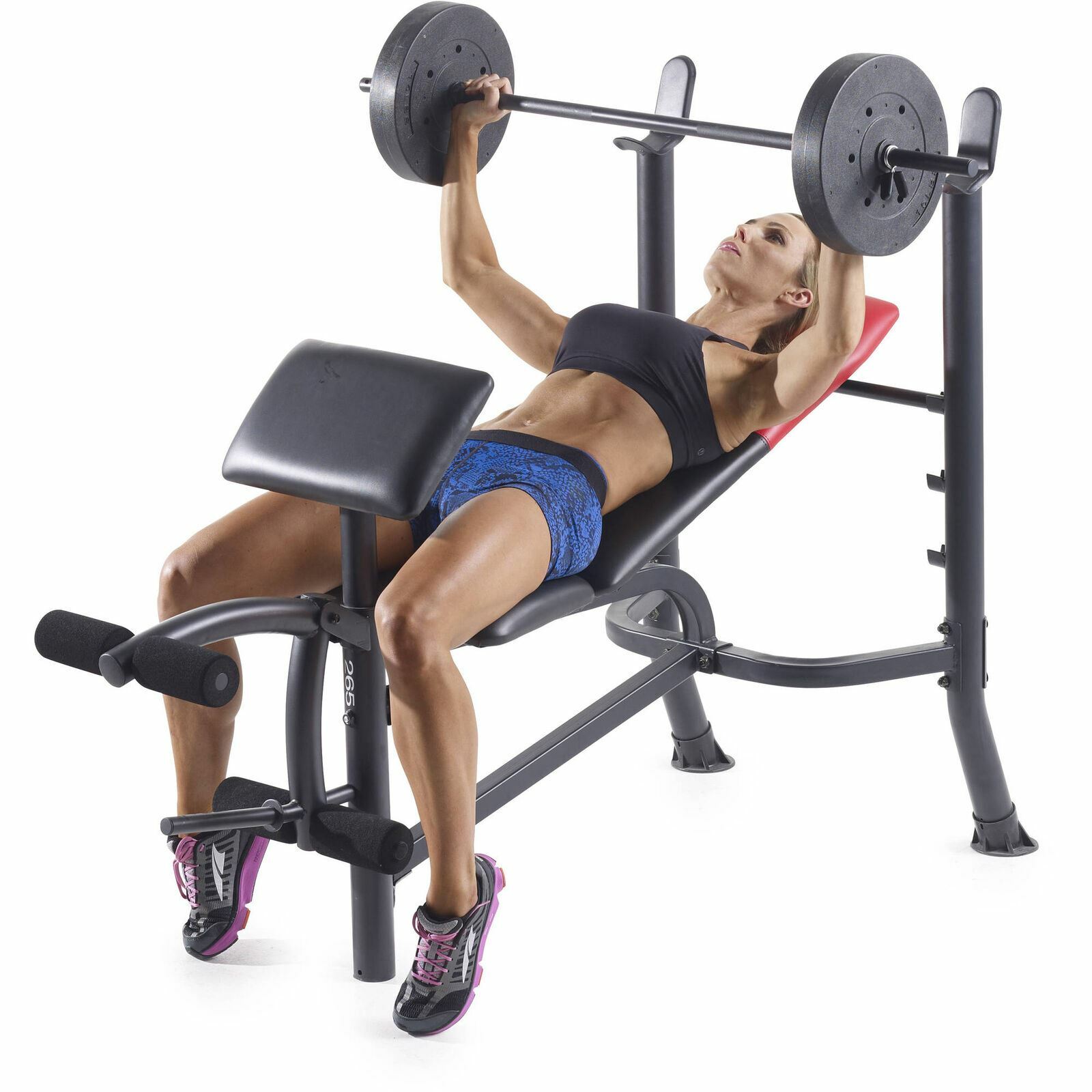 Weider Lifting Bench Press Weight 80lbs Plates Barbell Exercise