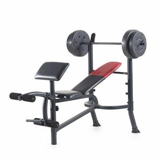 Weider Lifting Bench Press Weight 80lbs Plates Barbell Exercise