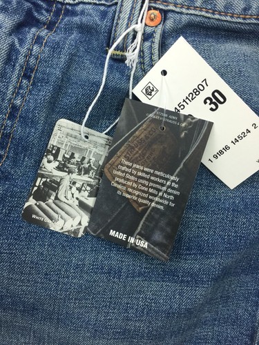 New Levi S 511 Slim Fit Made In Usa White Oak Cone Blue Mens Denim Jeans Stretch