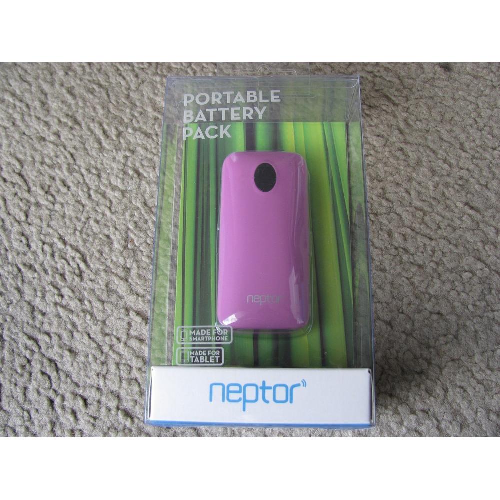 Neptor 5600mAh Dual Port Portable Battery Charger for Smartphone & Tablet Purple