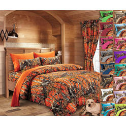 Orange And Camo Comforter