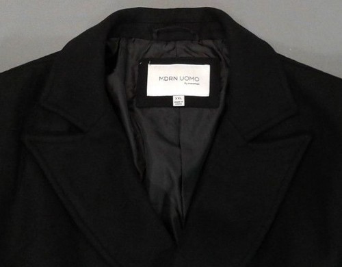 Mdrn Uomo By Braveman Mens Xl Braveman Mdrn Uomo Double Breasted Designer Wool Over Coat Black New 159