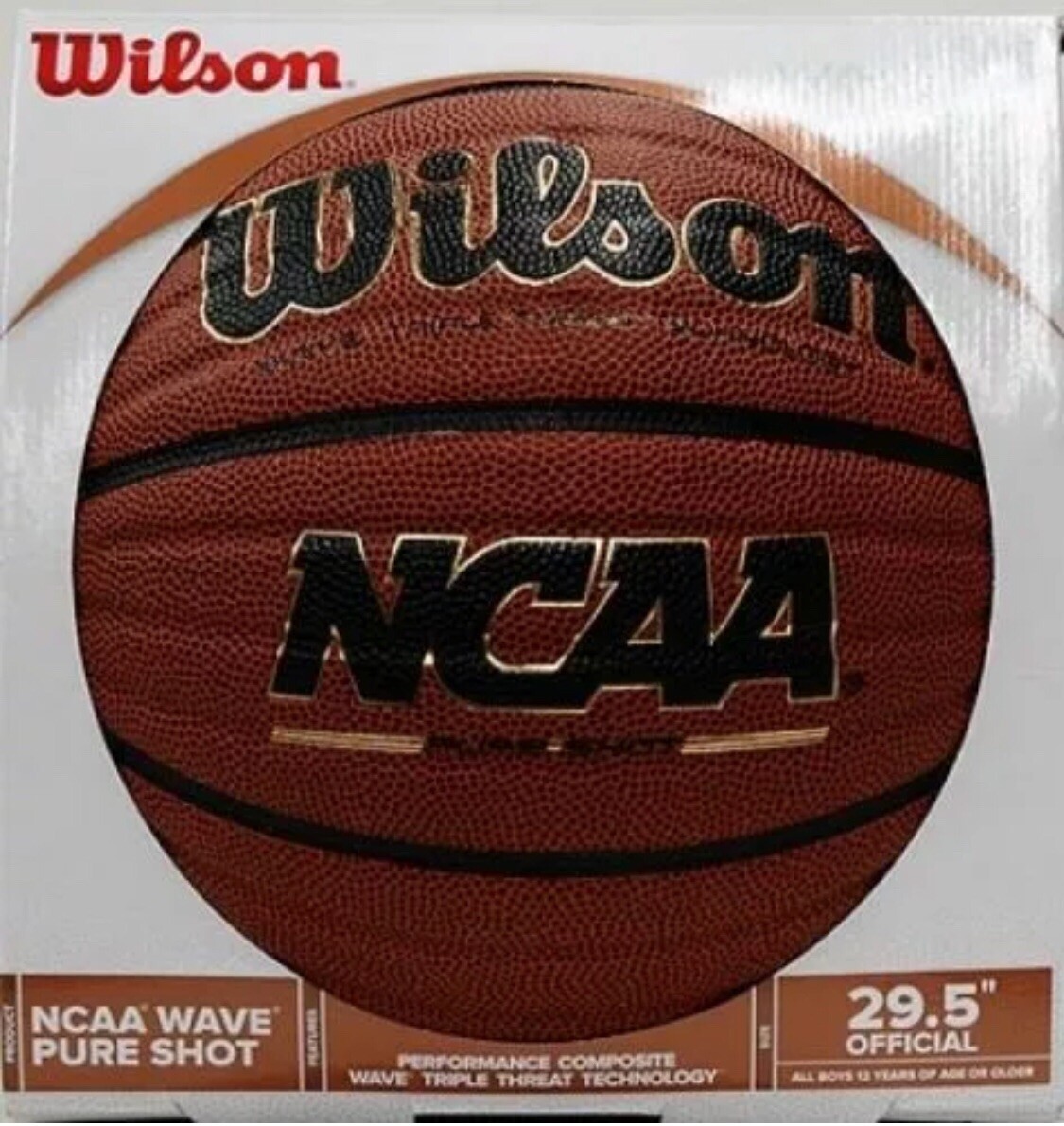 Wilson Ncaa Wave Size 29 5 Basketball Official New Indoor Outdoor