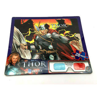 Thor The Mighty Avenger 3d Puzzle 28 Pieces With 3d Glasses Marvel