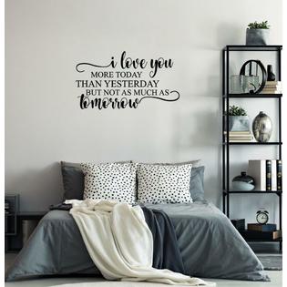 Oracal Love You More Today Than Yesterday Wall Decal Couple Anniversary Wall Decor Oracal Love You More Today Than Yesterday Wall Decal Couple Anniversary Wall Decor