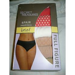 Secret Treasures Full Figure Brief Panties 6 Pair Size 4x 14