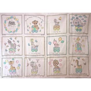 Precious Moments Fabric Panel Baby Counting Book Animal Number Cut