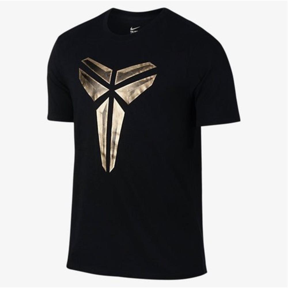 Nike Kobe Bryant Black Mamba Day Logo Men S T Shirt Black Gold 883166 010