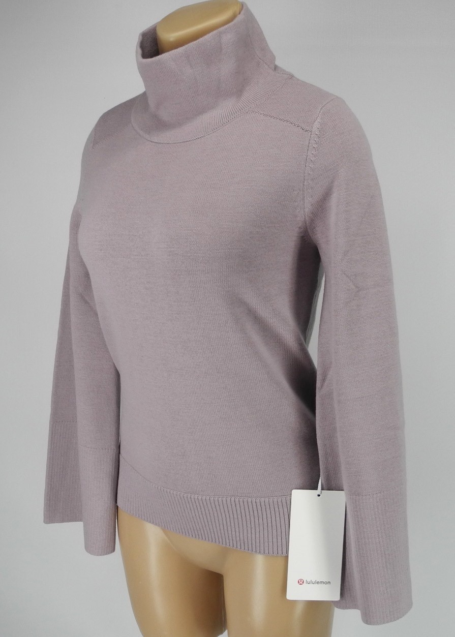 Lululemon New Lululemon City Trek Turtleneck Sweater 4 8 Smoky Blush Merino Wool