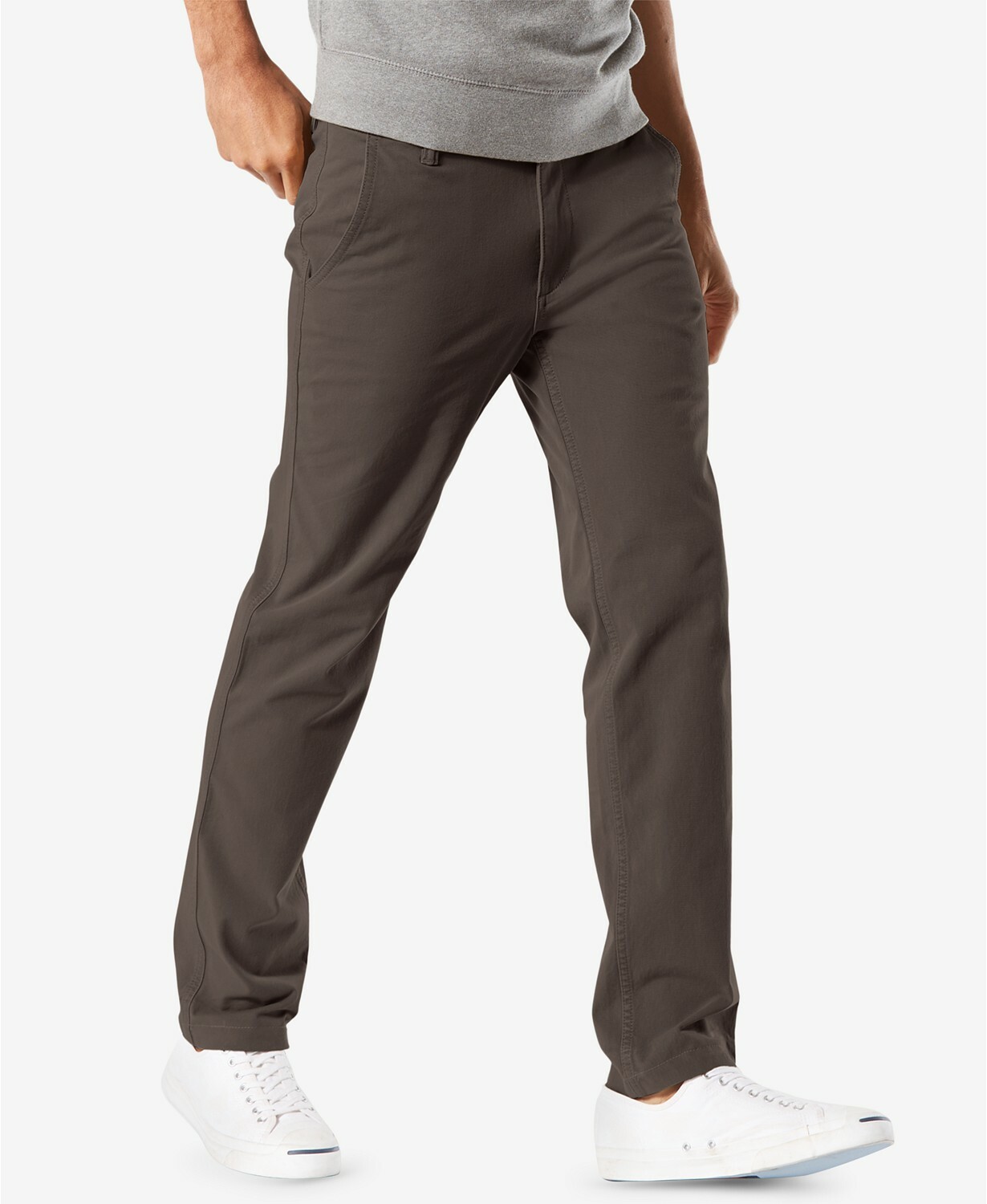 Dockers Dockers Downtime Khaki Smart 360 Flex Pants Slim Tapered Stretch Steelhead Gray