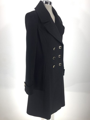 Ivanka Trump New Wt Black Winter Coat Wool Blend Military Style Women S Size 14