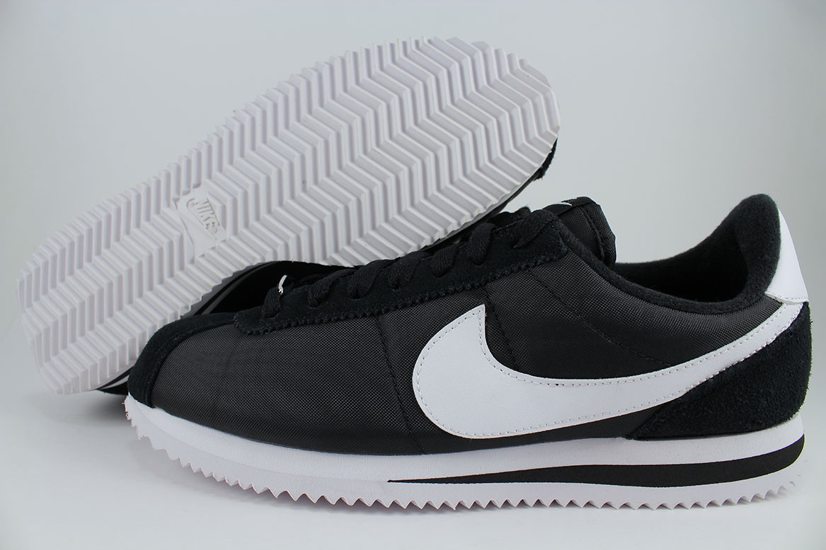 nike cortez 32 Nike NIKE CORTEZ BASIC NYLON BLACK/WHITE/SILVER 819720-011 CLASSIC