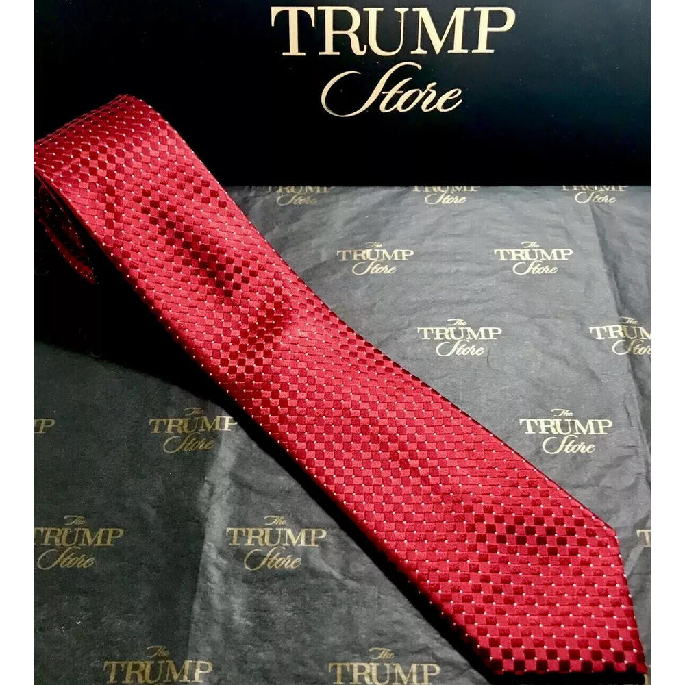 Donald Trump President Donald J Trump Signature Collection Tie Red Gold Bar New With Tags