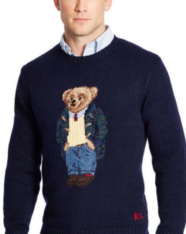 Polo Ralph Lauren Bear Sweater Teddy Bear Cable Knit Limited Edition Big &  Tall