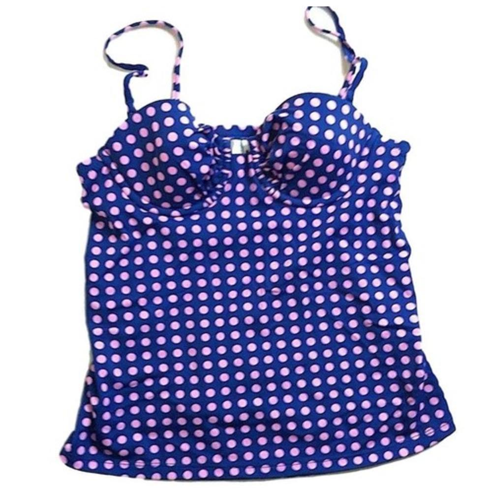 New J Crew Grid Dot Ruched Underwire Swing Top Tankini A1567 Rsp Swim Suit