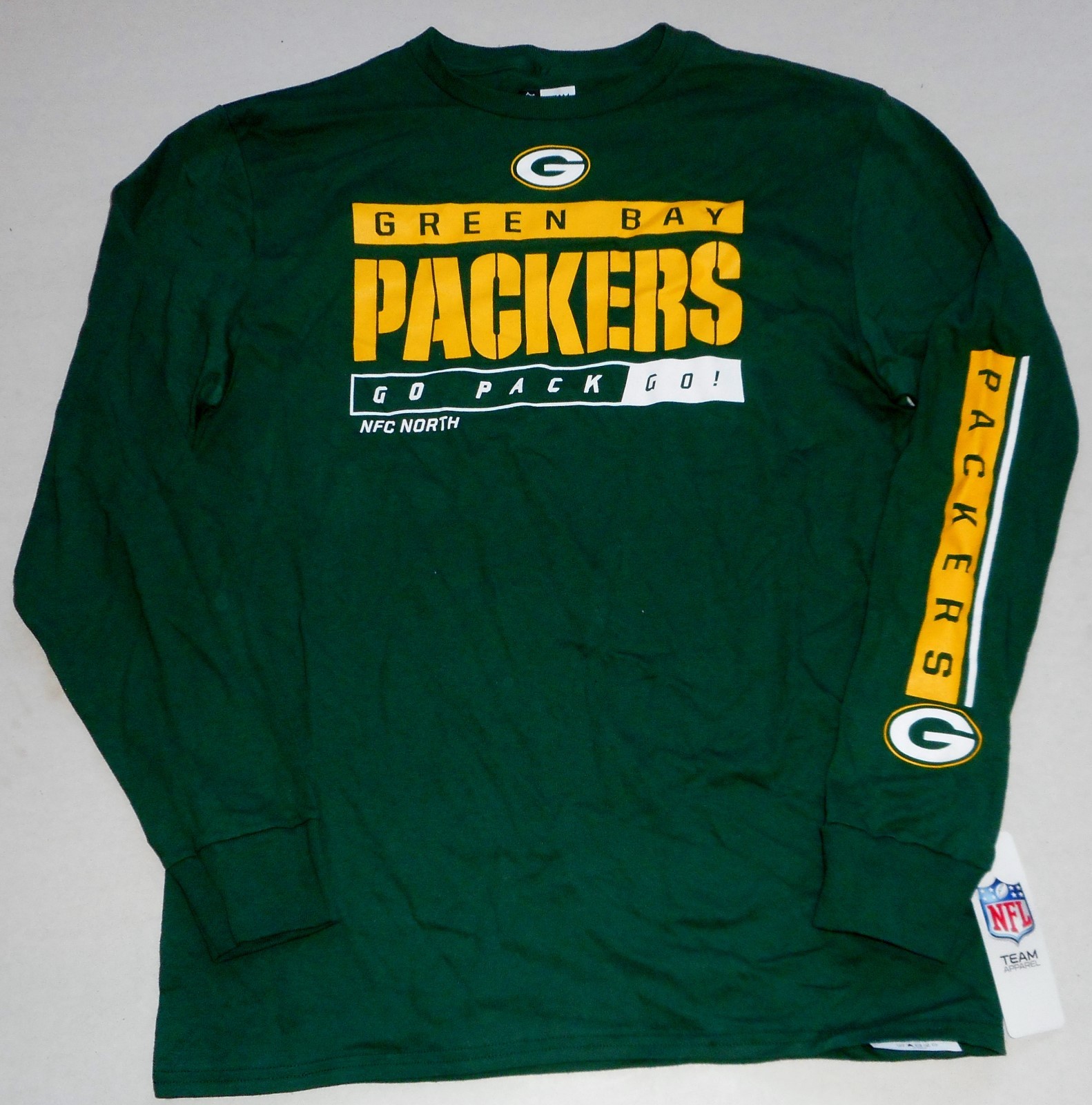 Green Bay Packers Nfl Team Apparel Long Sleeve T Shirt Men S M Xl 2x Nwt Green