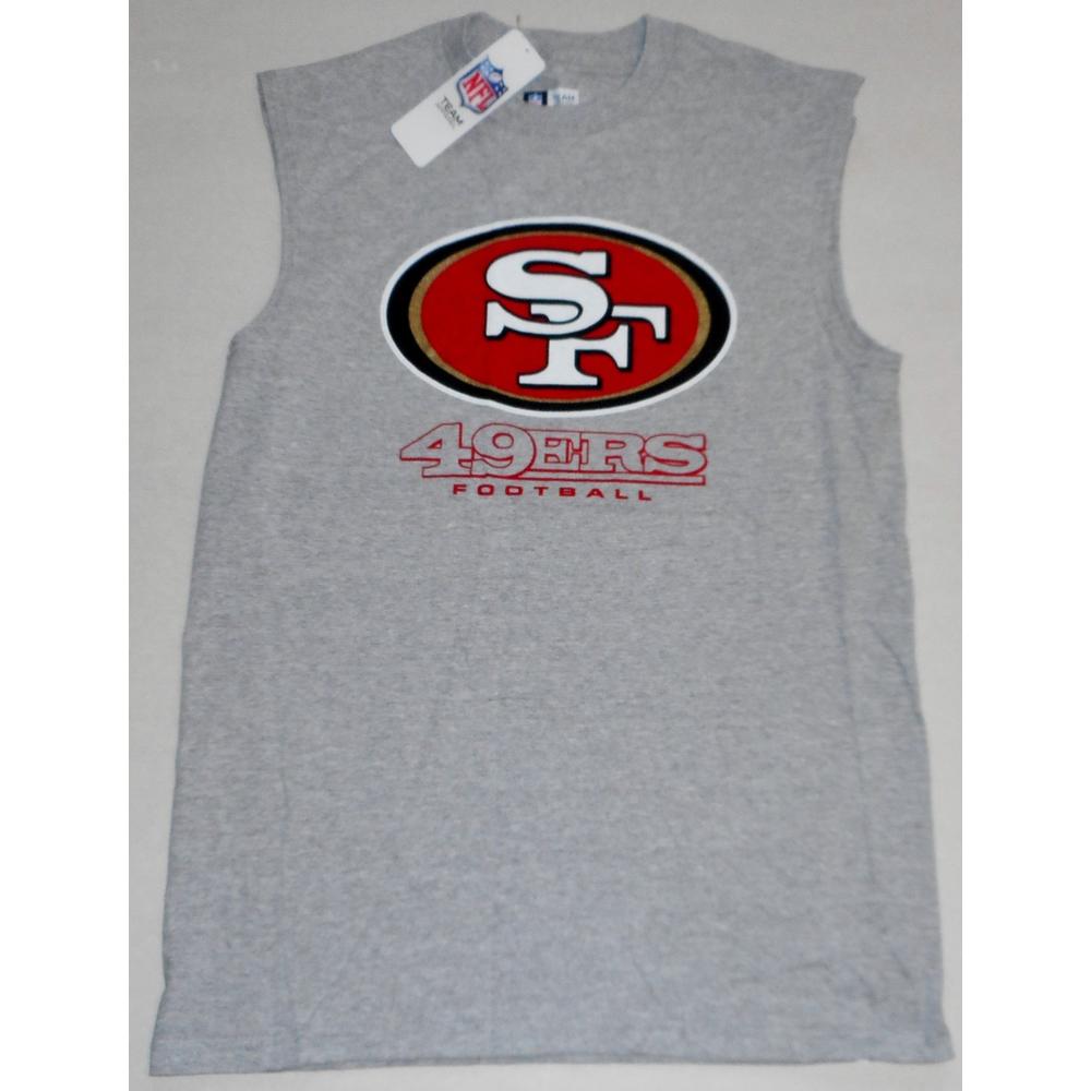 San Francisco 49ers Nfl Team Apparel Muscle T Shirt Tank Top Mens M L Xl 2x Gray