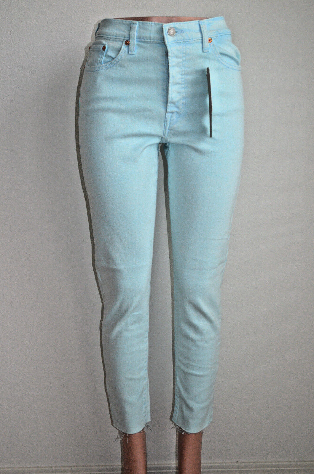 Levi's Wedgie Fit Skinny Jeans Stonewash Iced Aqua NWT Style #523050003