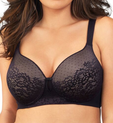 Vanity Fair 71262 Bra Flattering All Over Lace Wirefree Black